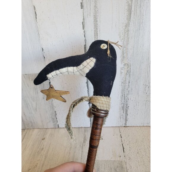 Unique crow mini staff Halloween Caw rustic star bird decor - Picture 7 of 10